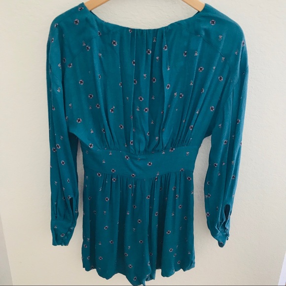 Free people green comb romper love grows Xs NWT - Picture 5 of 8